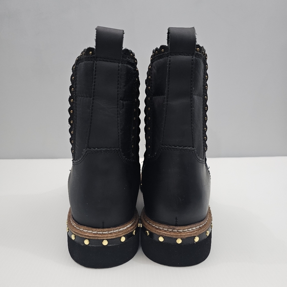 Free People Atlas Ankle Boot Womens EU 39.5 Black Quilted Puffer Chelsea Winter - Picture 8 of 16